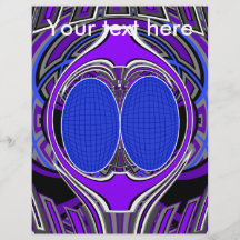 Purple blue superfly design full colour flyer
