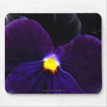 Purple Blue Velvet Pansy Mouse Mat