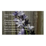 Purple Bluebell against old gate Business Cards