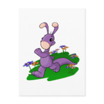 Purple Blumaroo marching through Roo Island postcards