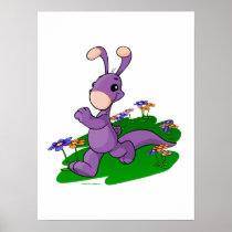 Purple Blumaroo marching through Roo Island posters