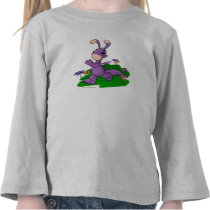 Purple Blumaroo marching through Roo Island t-shirts