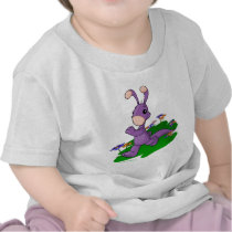 Purple Blumaroo marching through Roo Island t-shirts