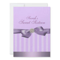 Purple Bow Birthday Invite
