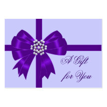 Purple Bow Lavender Purple Gift Certificates Business Cards
