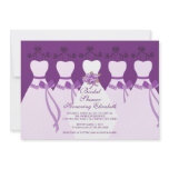 Purple Bride Bridesmaids Bridal Shower Invitation