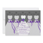 Purple Bride Bridesmaids Bridal Shower Invitation