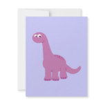 Purple Brontosaurus Dinosaur Personalized Invitations