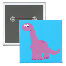 Purple Brontosaurus Dinosaur Pin