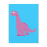 Purple Brontosaurus Dinosaur postcards