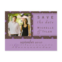 Purple & Brown Circle Save the Date