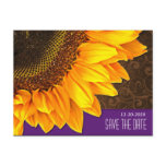 Purple & Brown Sunflower Wedding Save the Dates