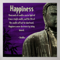Purple Buddha Statue Poster Customisable