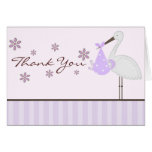 Purple bundle of joy Baby Shower Thank You Card