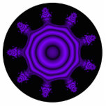 Purple Burst. Fractal Art. Purple & Black. Custom photo sculptures