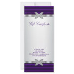 Purple Business Gift Certificate Gift Card rack cards