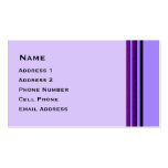 Purple Business Stripes Business Cards