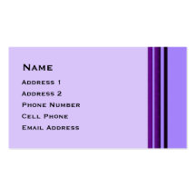 Purple Business Stripes Business Cards