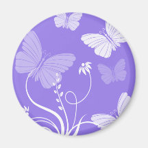 Purple butterflies Magnet