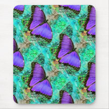 Purple Butterflies Mouse Pad