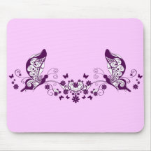 Purple Butterflies Mouse Pads
