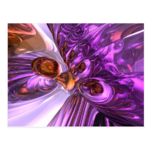 Purple Butterfly Abstract Postcard