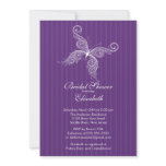 Purple Butterfly Bridal Shower Invitation