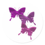 Purple Butterfly Design Sticker