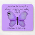 Purple Butterfly Mouse Pad mousepads