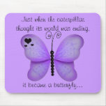 Purple Butterfly Mouse Pad mousepads