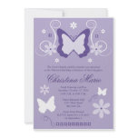 Purple Butterfly Quinceanera Invitations