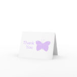 Purple Butterfly Thank you Card