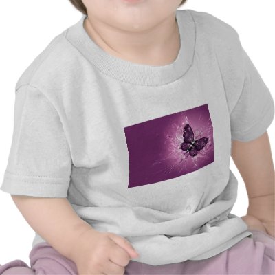 PURPLE BUTTERFLY Tee Shirts
