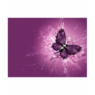 PURPLE BUTTERFLY T Shirts