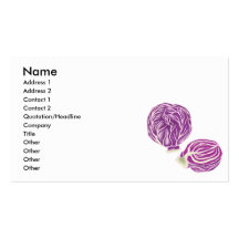 purple cabbage graphic business card