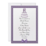 Purple Cake Dots Custom Invites