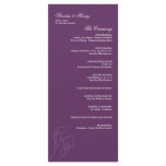 Purple Calla Lilies Wedding Program rack cards