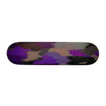 PURPLE CAMOUFLAGE PLASTIC SKATEBOARD