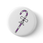 Purple Candy Cane Button