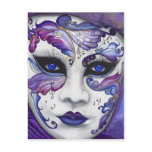 Purple Carnival Mask by PSOVART postcards