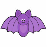Purple Cartoon Bat Halloween Ornament photo sculptures