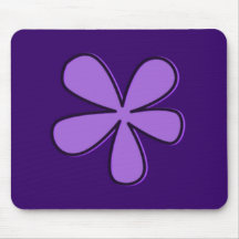 Purple Cartoon Flower Mouse Pads