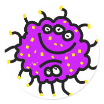 Purple Cartoon Germ
