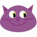 Purple cat brooch