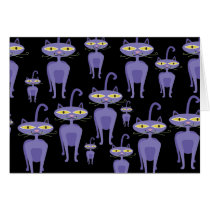 Purple Cats Greeting Card