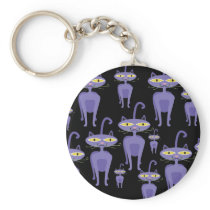 Purple Cats Keychains