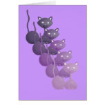 Purple Cats Relaxing cards