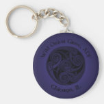 Purple Celtic Wild Onion Grove Keychain