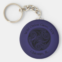 Purple Celtic Wild Onion Grove Keychain