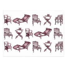 Purple chairs postcards